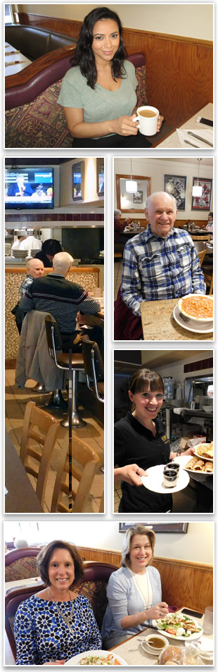 Part 1 photos of friendly people at George's Restaurant in Oak Park